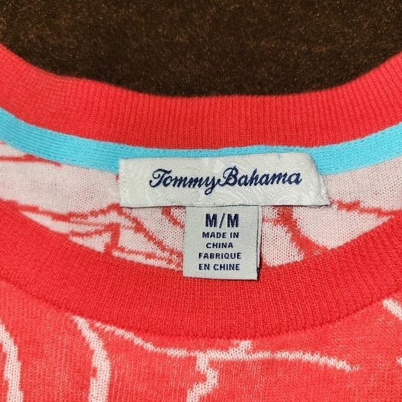 Tommy Bahama‎ Island Bloom Jacquard Tie Sweater Poppy Red - Picture 5 of 5